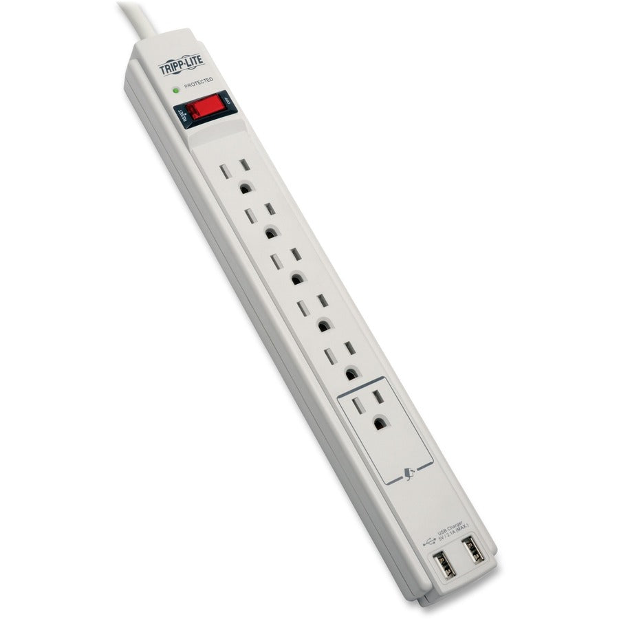 Tripp Lite 6-outlet 2100J Surge Protector TLP606USB