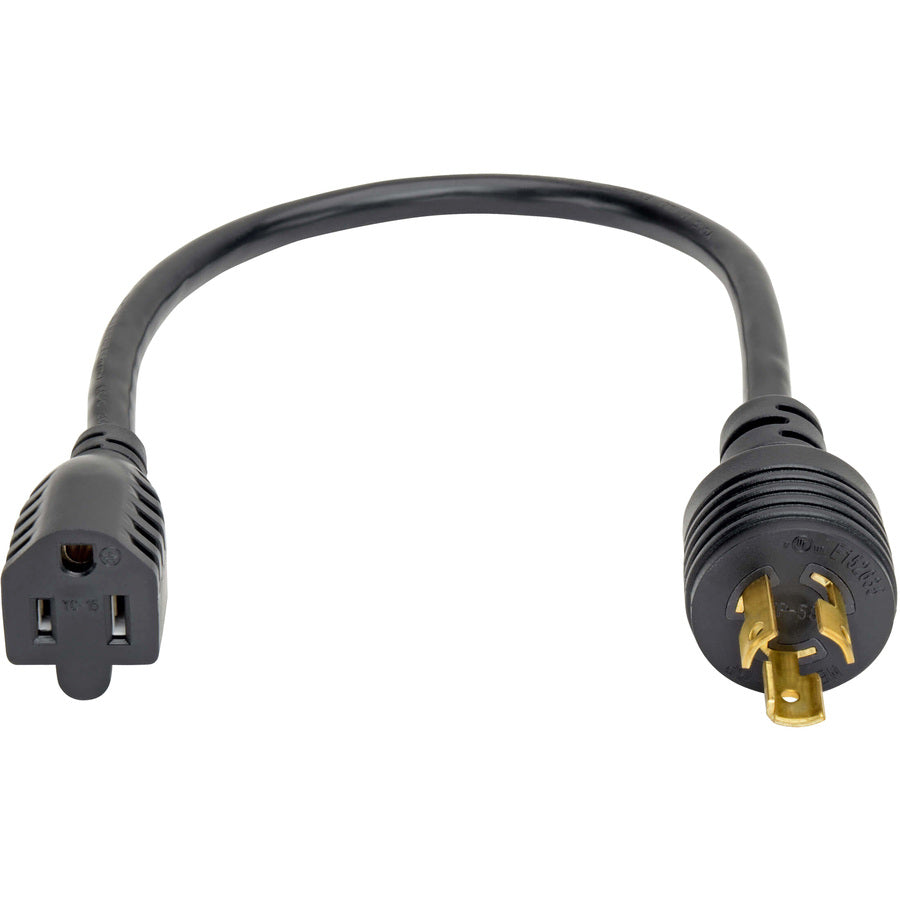 Câble adaptateur de cordon d'alimentation Tripp Lite 1 pied 5-15P à 5-15R robuste 15A 14AWG 1' P025-001