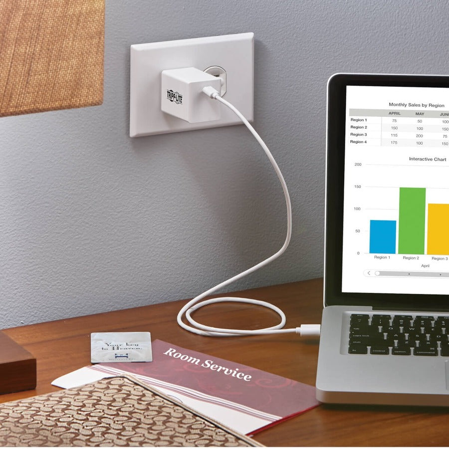 Chargeur mural USB-C compact Tripp Lite 60 W - Technologie GaN, USB-C Power Delivery 3.0 U280-W01-60C1-G