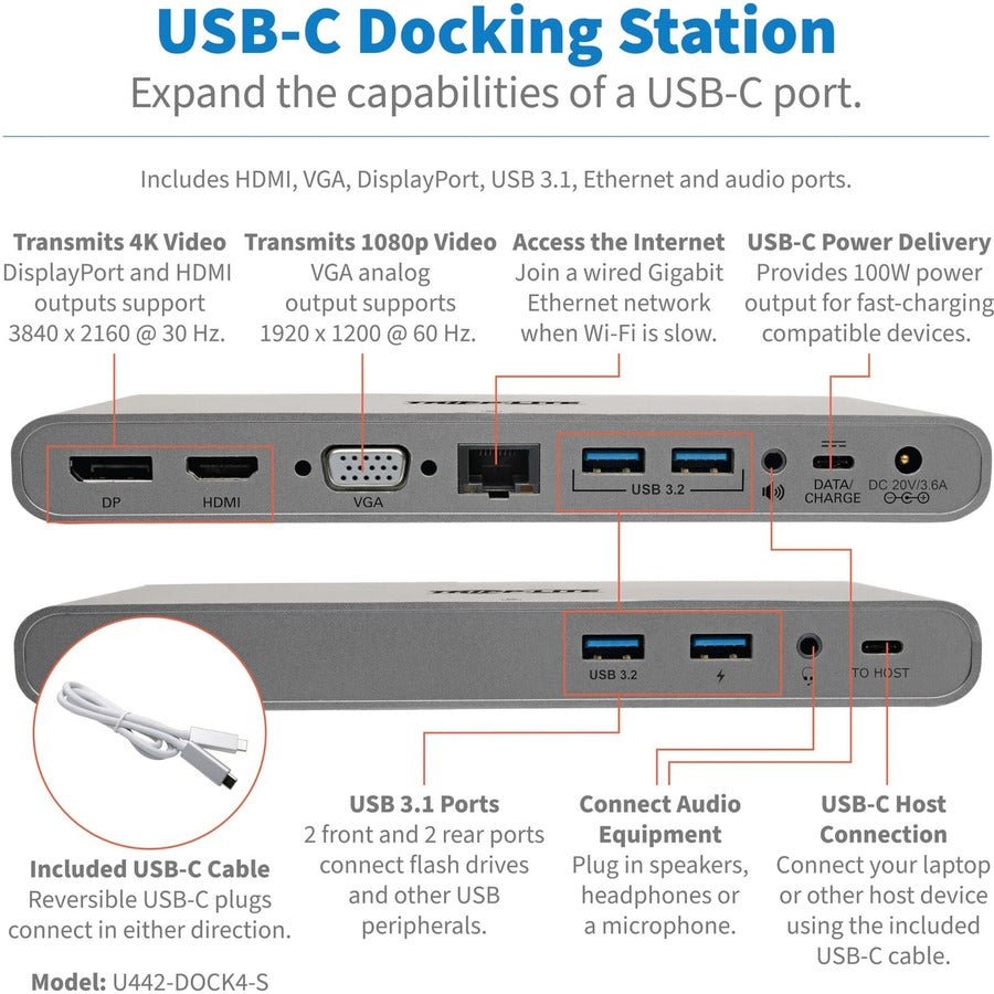 Tripp Lite U442-DOCK4-S Docking Station U442-DOCK4-S