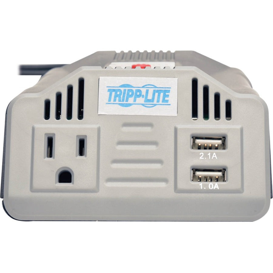 Tripp Lite 200W PowerVerter Ultra-Compact Car Inverter with Outlet and 2 USB Charging Ports PV200USB