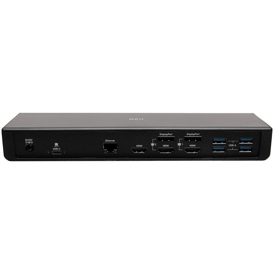 C2G 4K USB C Triple Monitor Dock - HDMI, DP, Ethernet, 3.5mm & 85W C2G54535