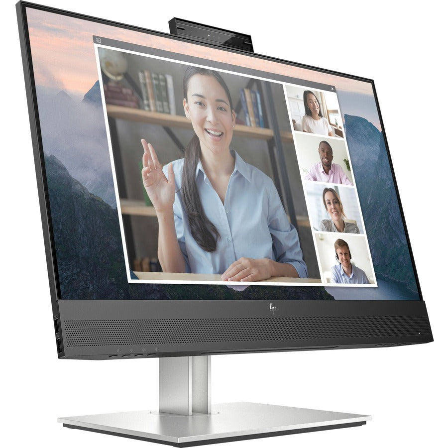 HP E24mv G4 23.8" Webcam Full HD LCD Monitor - 16:9 - Black, Silver 169L0AA#ABA