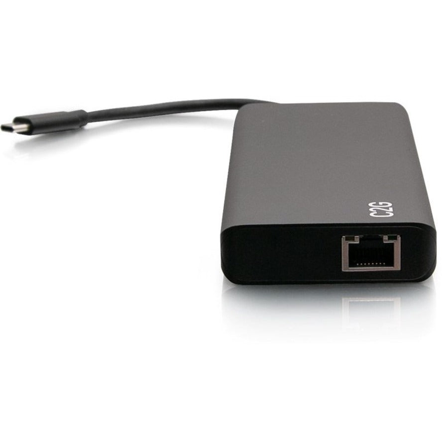 Station d'accueil double écran C2G 4K USB C avec alimentation - HDMI, Ethernet, USB, 3,5 mm et 60 W C2G54487