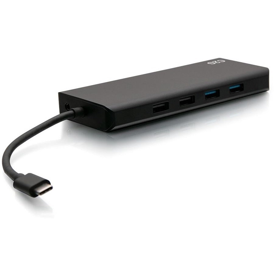 Station d'accueil double écran C2G 4K USB C avec alimentation - HDMI, Ethernet, USB, 3,5 mm et 60 W C2G54487