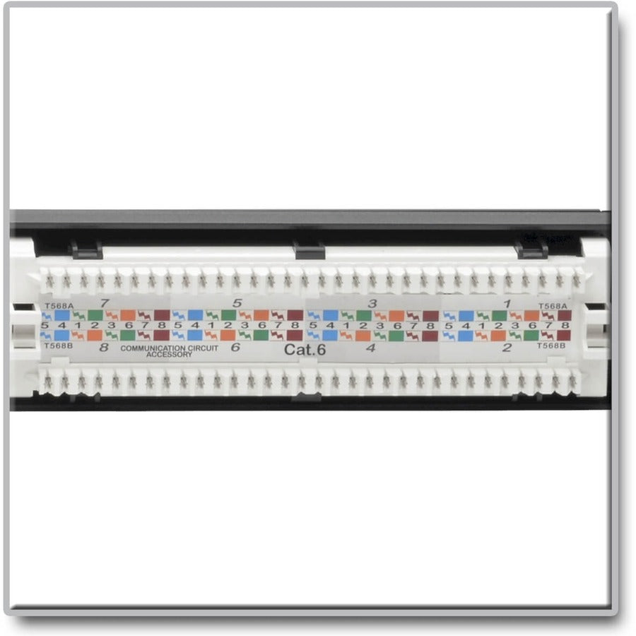 Tripp Lite N252-P24 24-Port 1U Rack-Mount Cat6 Patch Panel - PoE+ Compliant N252-P24