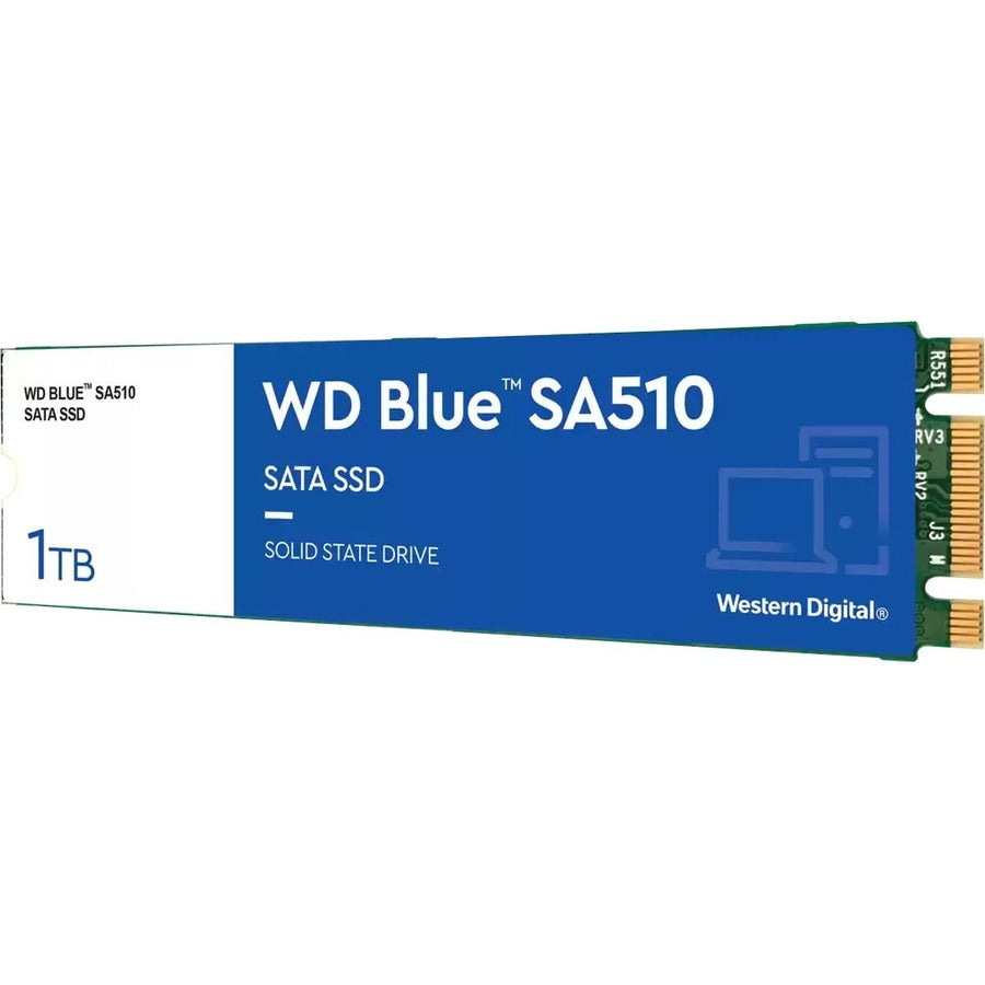 Disque SSD WD Blue SA510 WDS100T3B0B 1 To - M.2 2280 interne - SATA (SATA/600) WDS100T3B0B