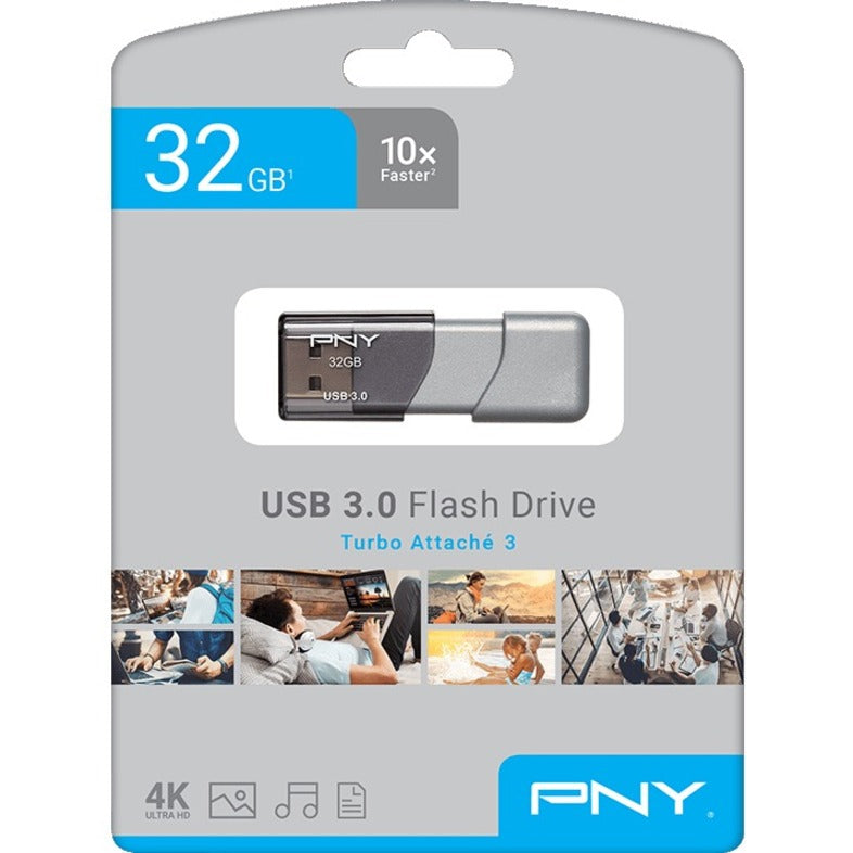 PNY 32GB USB 3.0 (3.1 Gen 1) Type A Flash Drive P-FD32GTBOP-GE