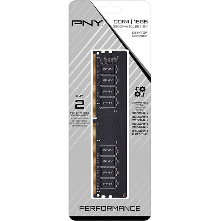 PNY Performance DDR4 3200MHz Desktop Memory MD16GSD43200-TB