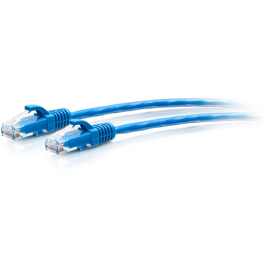 C2G Câble de brassage Ethernet fin Cat6a sans accroc non blindé (UTP) de 25 pieds - Bleu C2G30138