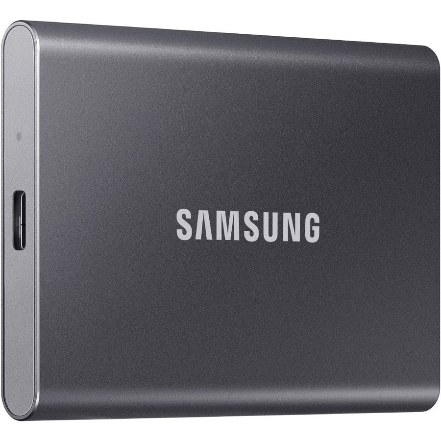 Samsung T7 MU-PC500T/AM 500 GB Portable Solid State Drive - External - PCI Express NVMe - Titan Gray MU-PC500T/AM