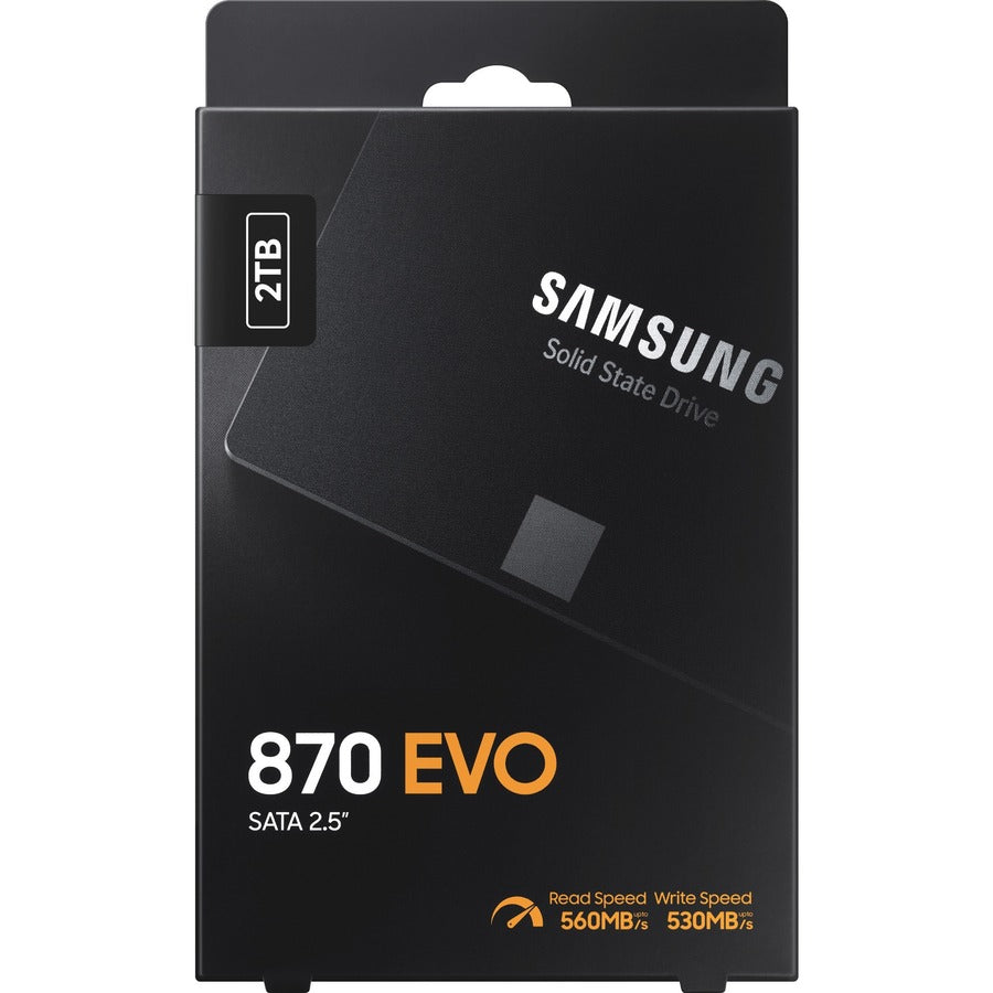 Samsung 870 EVO 2 TB Solid State Drive - 2.5" Internal - SATA (SATA/600) MZ-77E2T0B/AM