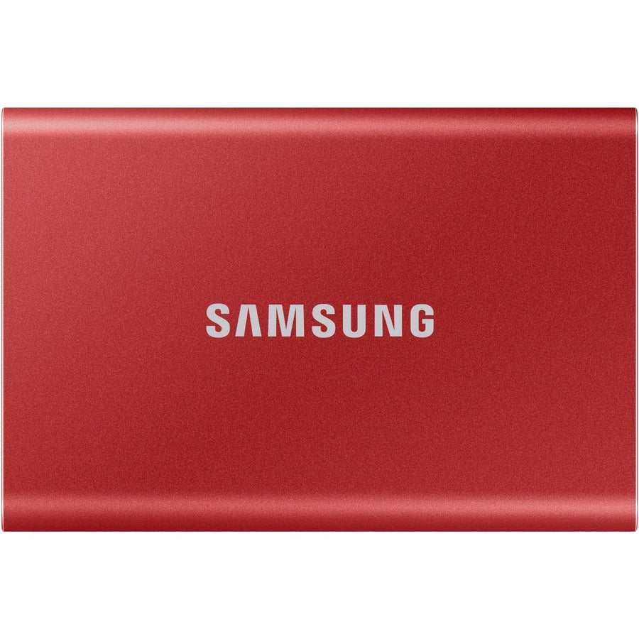 Samsung T7 MU-PC500R/AM 500 GB Portable Solid State Drive - External - PCI Express NVMe - Metallic Red MU-PC500R/AM