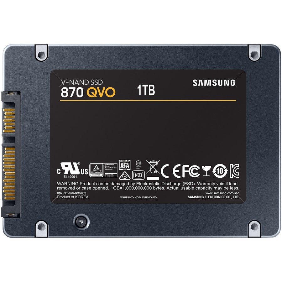 Samsung 870 QVO MZ-77Q1T0B/AM 1 TB Solid State Drive - 2.5" Internal - SATA (SATA/600) MZ-77Q1T0B/AM