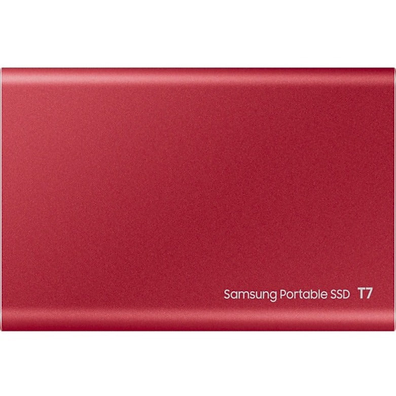 Disque SSD portable Samsung T7 MU-PC2T0R/AM 2 To - Externe - PCI Express NVMe - Rouge métallisé MU-PC2T0R/AM