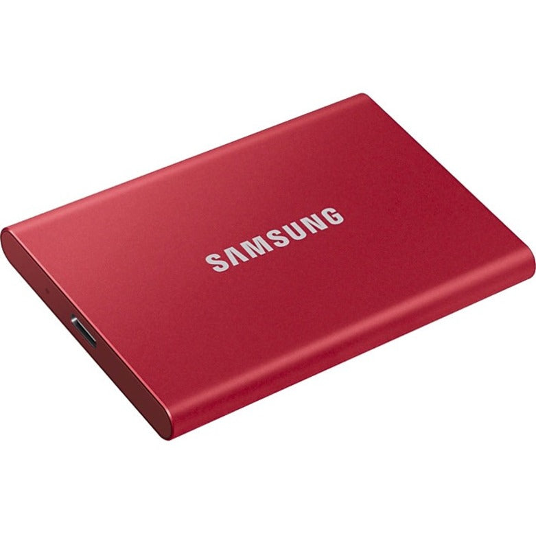 Disque SSD portable Samsung T7 MU-PC2T0R/AM 2 To - Externe - PCI Express NVMe - Rouge métallisé MU-PC2T0R/AM