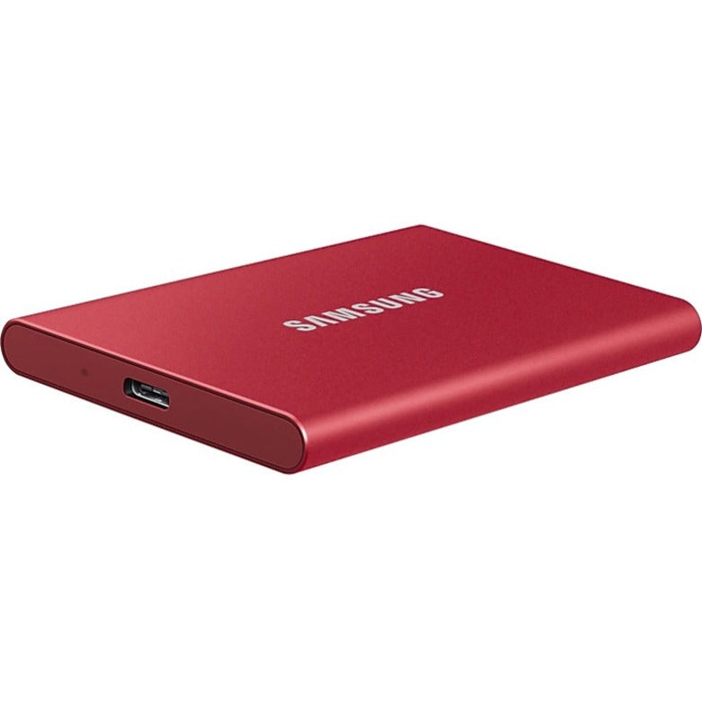 Disque SSD portable Samsung T7 MU-PC2T0R/AM 2 To - Externe - PCI Express NVMe - Rouge métallisé MU-PC2T0R/AM