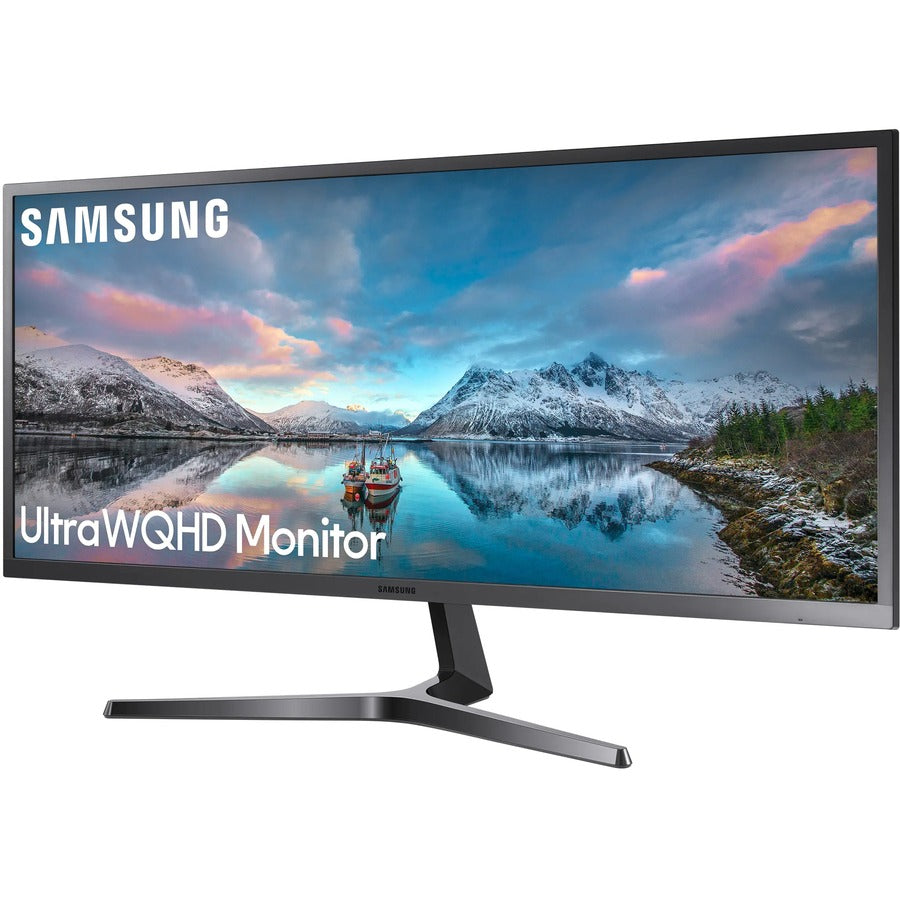 Moniteur LCD LED Samsung S34J552WQN 34,1" UW-QHD - 21:9 - Gris bleu foncé LS34J552WQNXZA