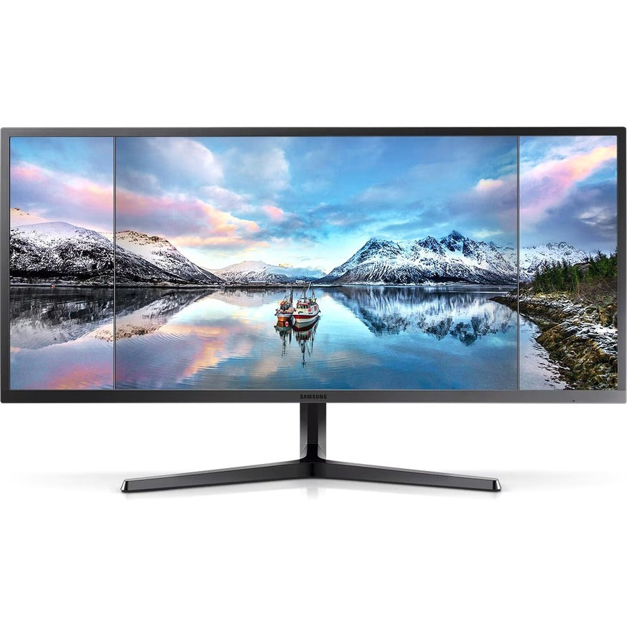 Moniteur LCD LED Samsung S34J552WQN 34,1" UW-QHD - 21:9 - Gris bleu foncé LS34J552WQNXZA