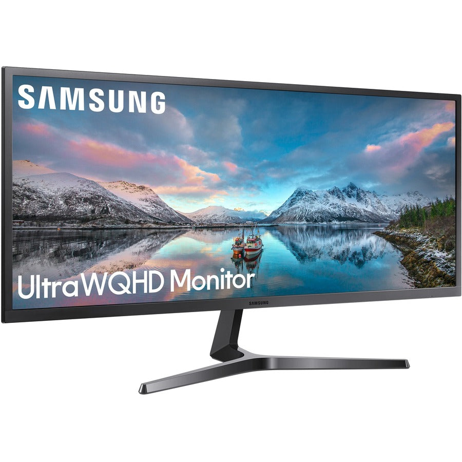 Moniteur LCD LED Samsung S34J552WQN 34,1" UW-QHD - 21:9 - Gris bleu foncé LS34J552WQNXZA