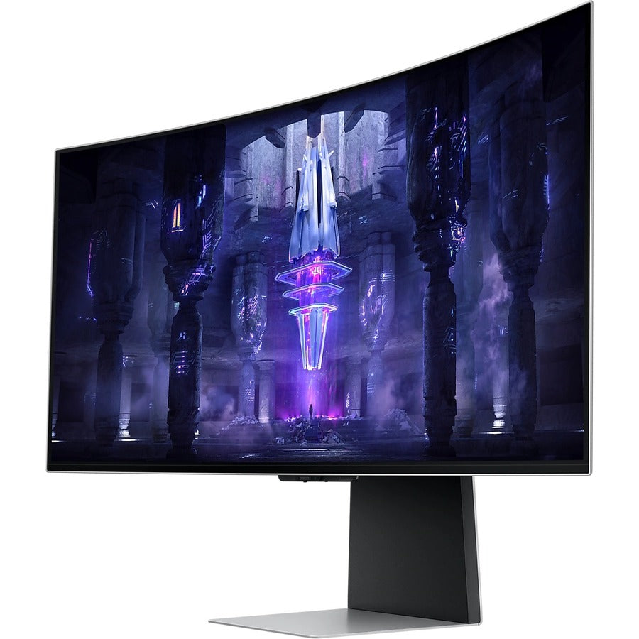 Moniteur OLED de jeu à écran incurvé UW-QHD de 34 po Samsung Odyssey G8 S34BG850SN - 21:9 - Argent LS34BG850SNXZA