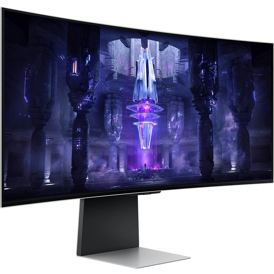 Moniteur OLED de jeu à écran incurvé UW-QHD de 34 po Samsung Odyssey G8 S34BG850SN - 21:9 - Argent LS34BG850SNXZA