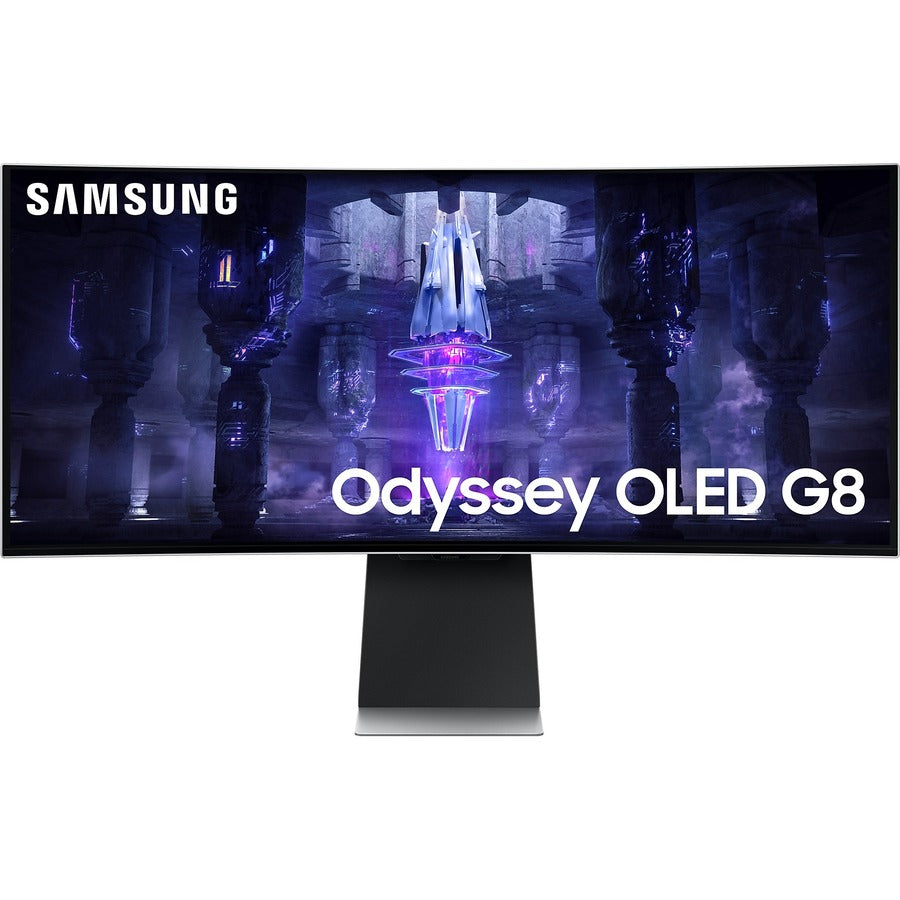 Moniteur OLED de jeu à écran incurvé UW-QHD de 34 po Samsung Odyssey G8 S34BG850SN - 21:9 - Argent LS34BG850SNXZA