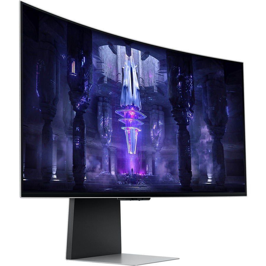 Moniteur OLED de jeu à écran incurvé UW-QHD de 34 po Samsung Odyssey G8 S34BG850SN - 21:9 - Argent LS34BG850SNXZA