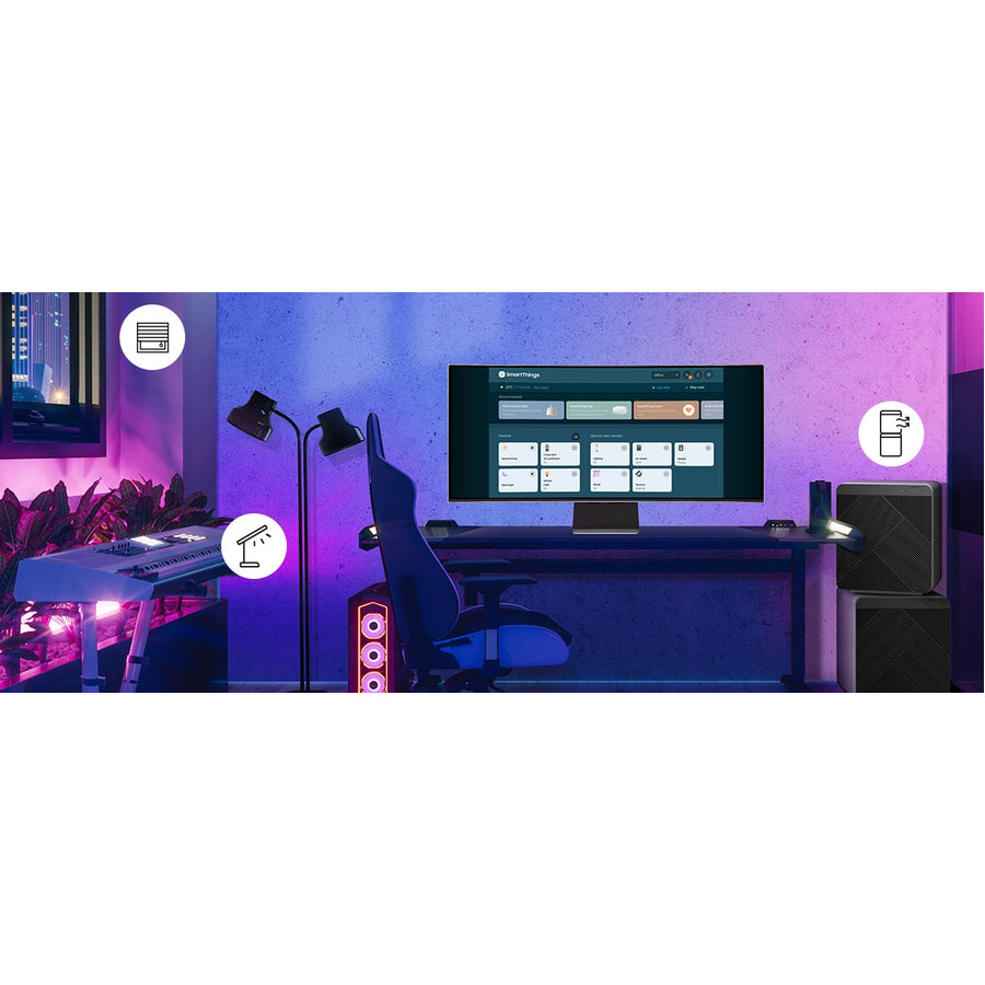 Moniteur OLED de jeu à écran incurvé UW-QHD de 34 po Samsung Odyssey G8 S34BG850SN - 21:9 - Argent LS34BG850SNXZA