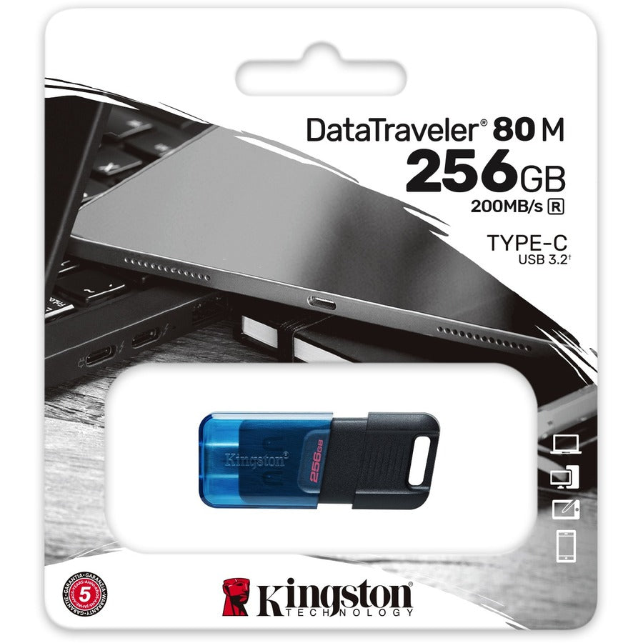 Kingston DataTraveler 80 M 256GB USB 3.2 (Gen 1) Type C Flash Drive DT80M/256GB