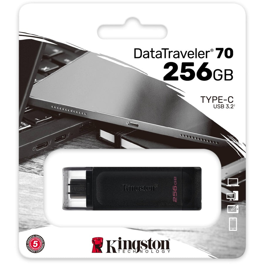 Clé USB Kingston DataTraveler 70 256 Go USB 3.2 (Gen 1) Type C DT70/256 Go