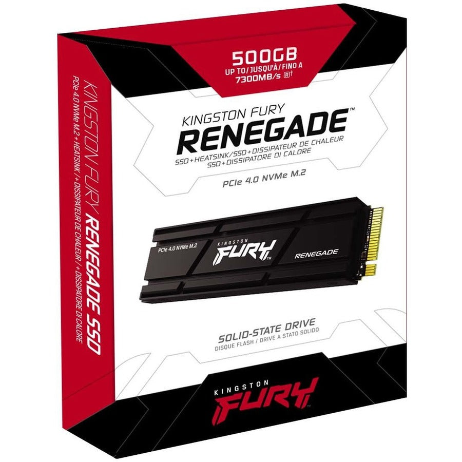 Kingston FURY Renegade 500 GB Solid State Drive - M.2 2280 Internal - PCI Express NVMe (PCI Express NVMe 4.0 x4) SFYRSK/500G