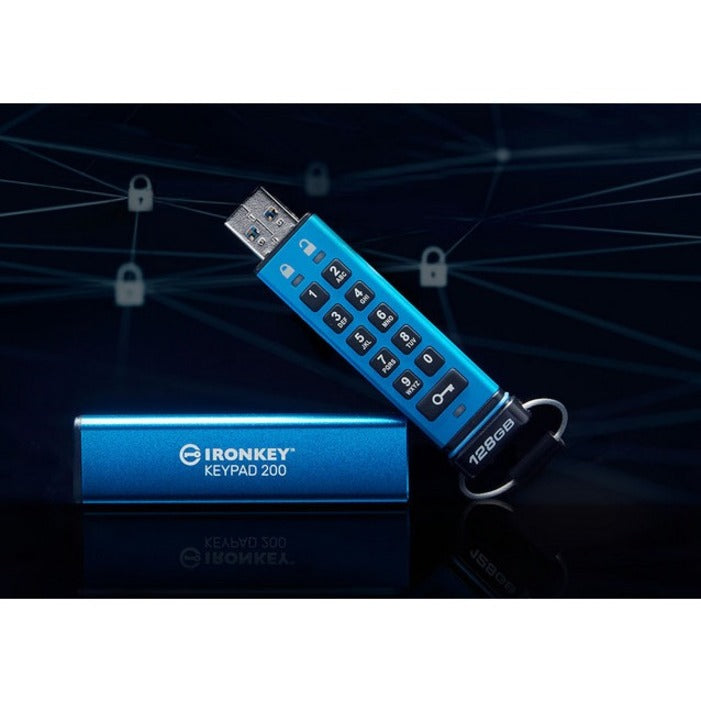 Kingston Keypad 200 Clé USB 3.2 (Gen 1) Type A 128 Go IKKP200/128 Go