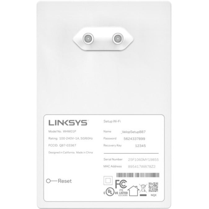 Linksys Velop WHW0101P Dual Band IEEE 802.11ac 1.27 Gbit/s Wireless Range Extender WHW0101P-CA