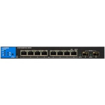 Switch PoE+ Gigabit géré à 8 ports Linksys avec 2 liaisons montantes SFP 1G LGS310MPC