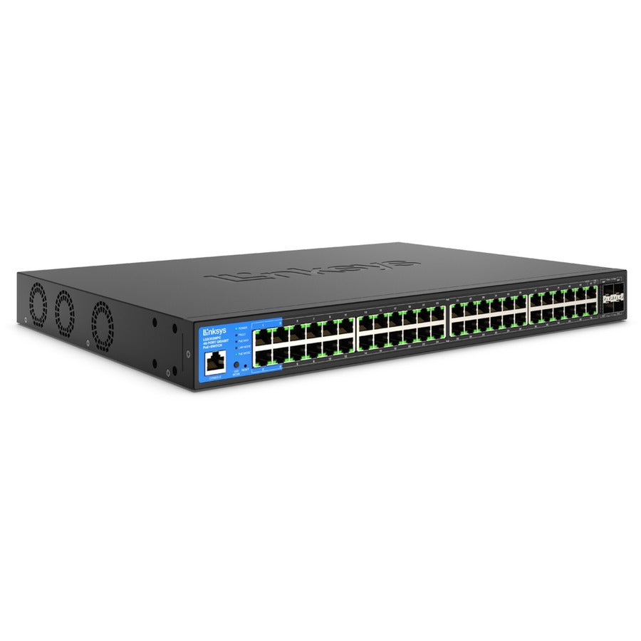 Switch PoE+ Gigabit géré 48 ports Linksys avec 4 liaisons montantes SFP+ 10G LGS352MPC