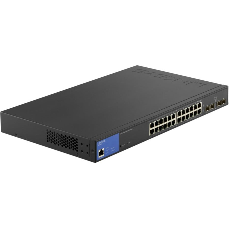 Switch PoE+ Gigabit géré Linksys 24 ports avec 4 liaisons montantes SFP 1G LGS328PC