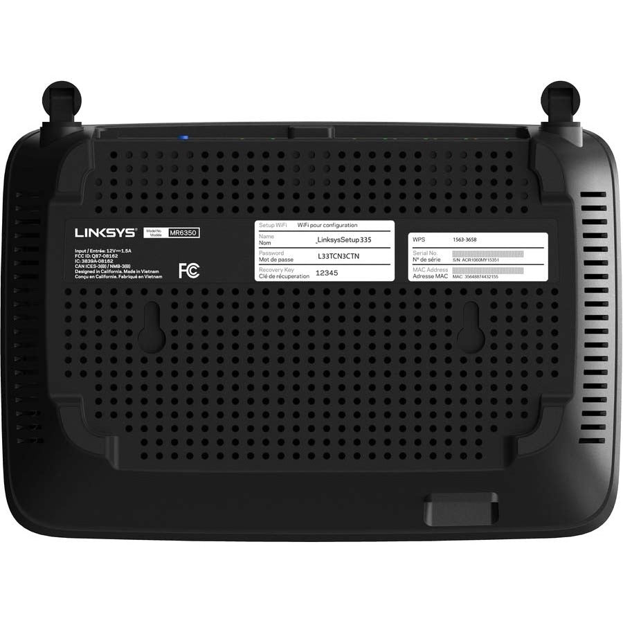 Linksys Max-Stream MR6350 Wi-Fi 5 IEEE 802.11a/b/g/n/ac Routeur sans fil Ethernet MR6350-CA