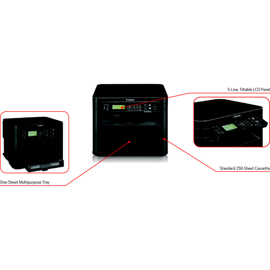 Canon imageCLASS D570 Wireless Laser Multifunction Printer-Monochrome-Copier/Scanner-28 ppm Mono Print-1200x1200 Print-Automatic Duplex Print-15000 Pages Monthly-251 sheets Input-Color Scanner-600 Optical Scan-Ethernet-Wireless LAN-Mopria 1418C025