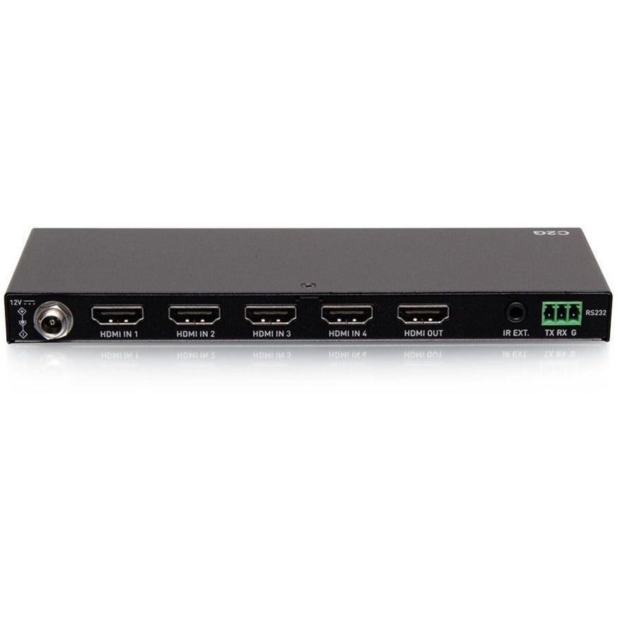 Commutateur HDMI 4 ports C2G - Boîtier de commutation vidéo HDMI 4K C2G41604