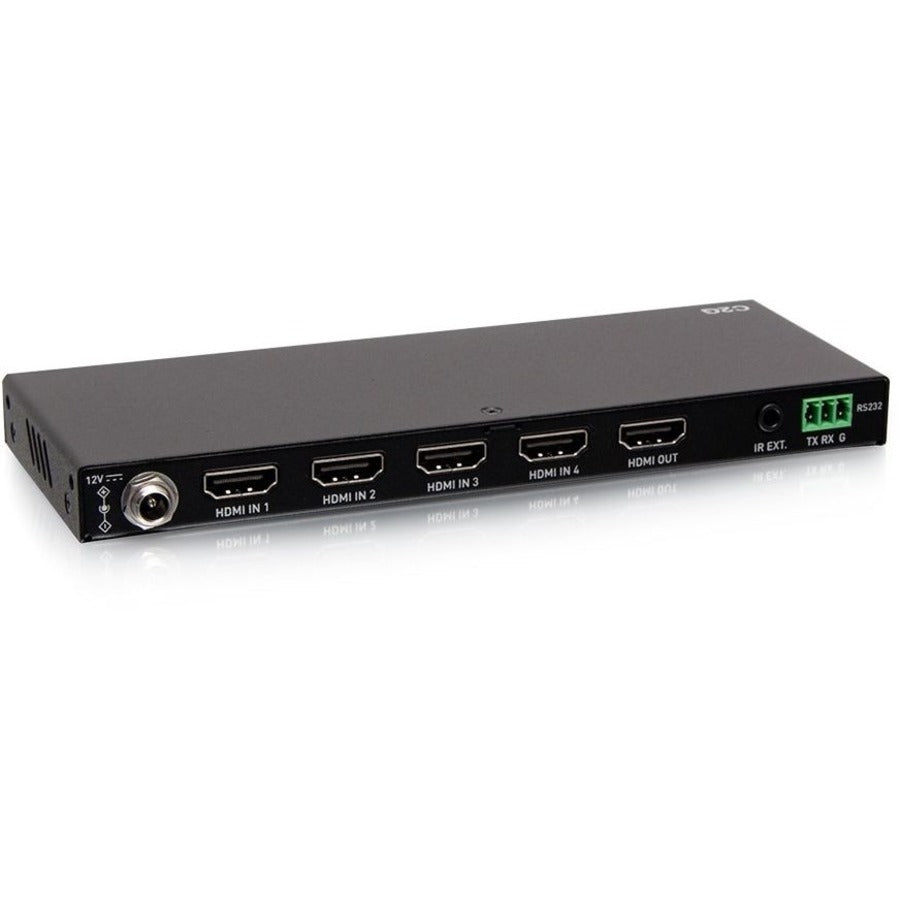 Commutateur HDMI 4 ports C2G - Boîtier de commutation vidéo HDMI 4K C2G41604