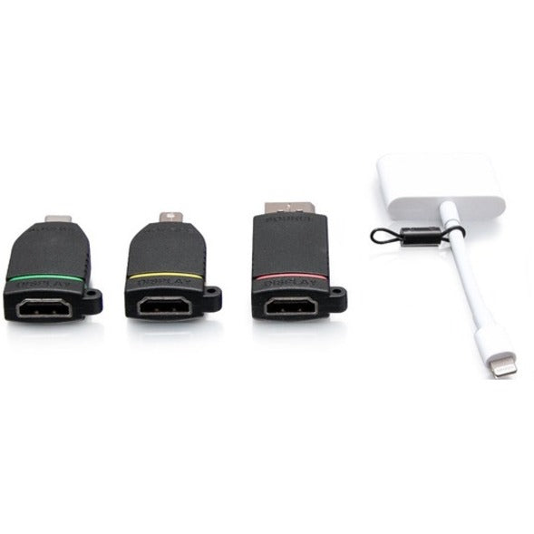 Bague adaptateur HDMI C2G avec Mini DP, DisplayPort, USB-C et Lightning C2G29890