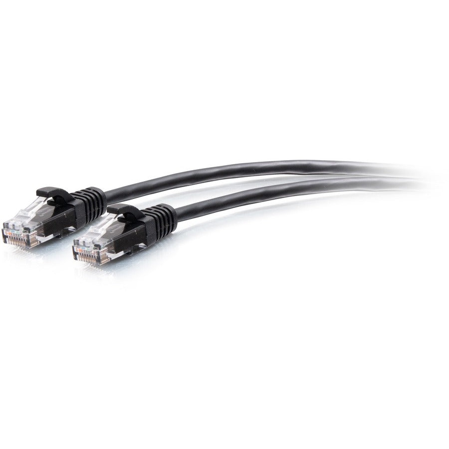 C2G Câble de brassage Ethernet fin Cat6a sans accroc non blindé (UTP) de 25 pieds - Noir C2G30152