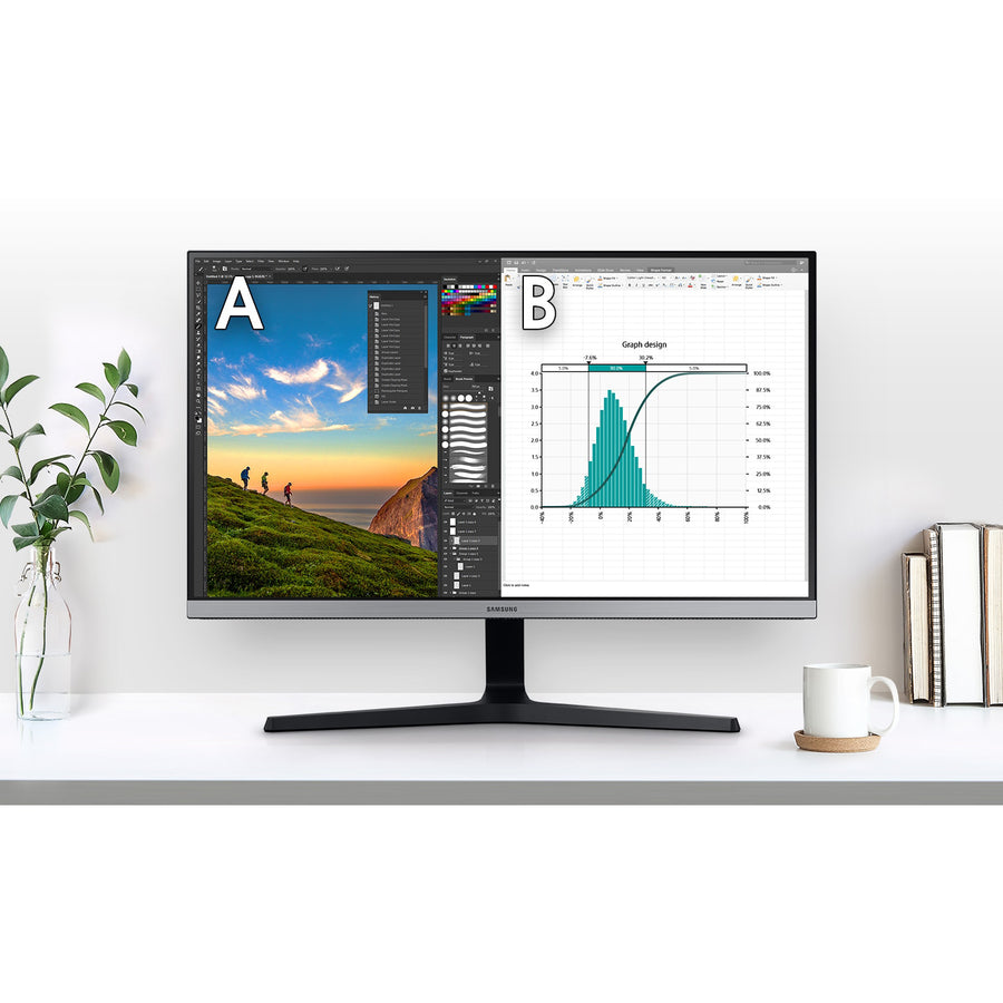 Moniteur LCD Samsung U28R550UQN 28" 4K UHD - 16:9 - Gris Bleu Foncé LU28R550UQNXZA