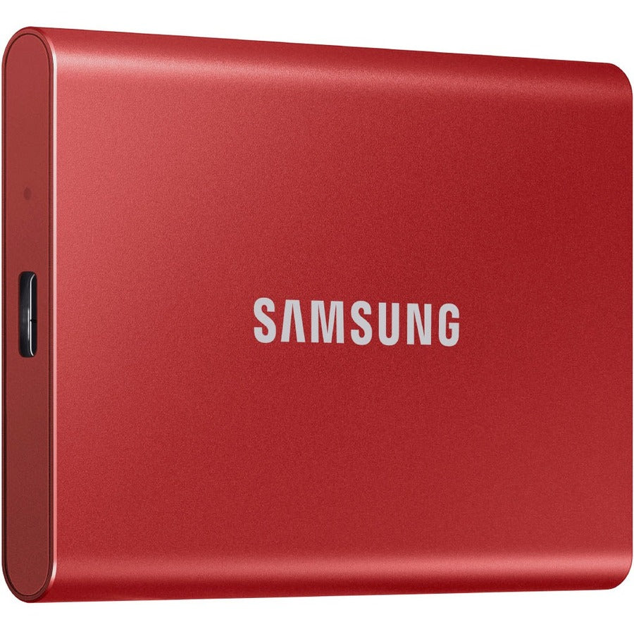 Disque SSD portable Samsung T7 MU-PC1T0R/AM 1 To - Externe - PCI Express NVMe - Rouge métallisé MU-PC1T0R/AM