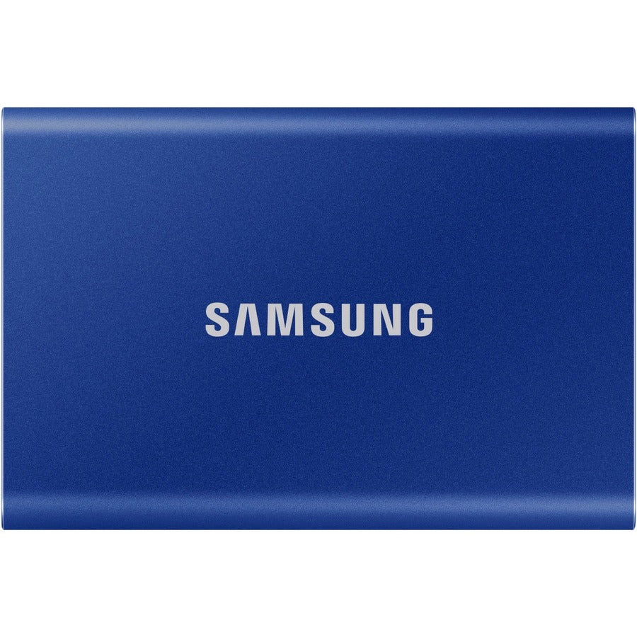 Samsung T7 MU-PC2T0H/AM 2 TB Portable Solid State Drive - External - PCI Express NVMe - Indigo Blue MU-PC2T0H/AM