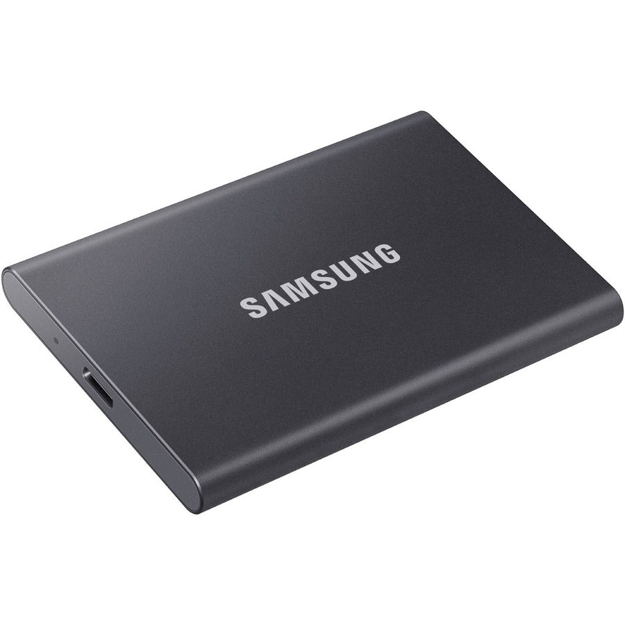 Samsung T7 MU-PC1T0T/AM 1 TB Portable Solid State Drive - External - PCI Express NVMe - Titan Gray MU-PC1T0T/AM