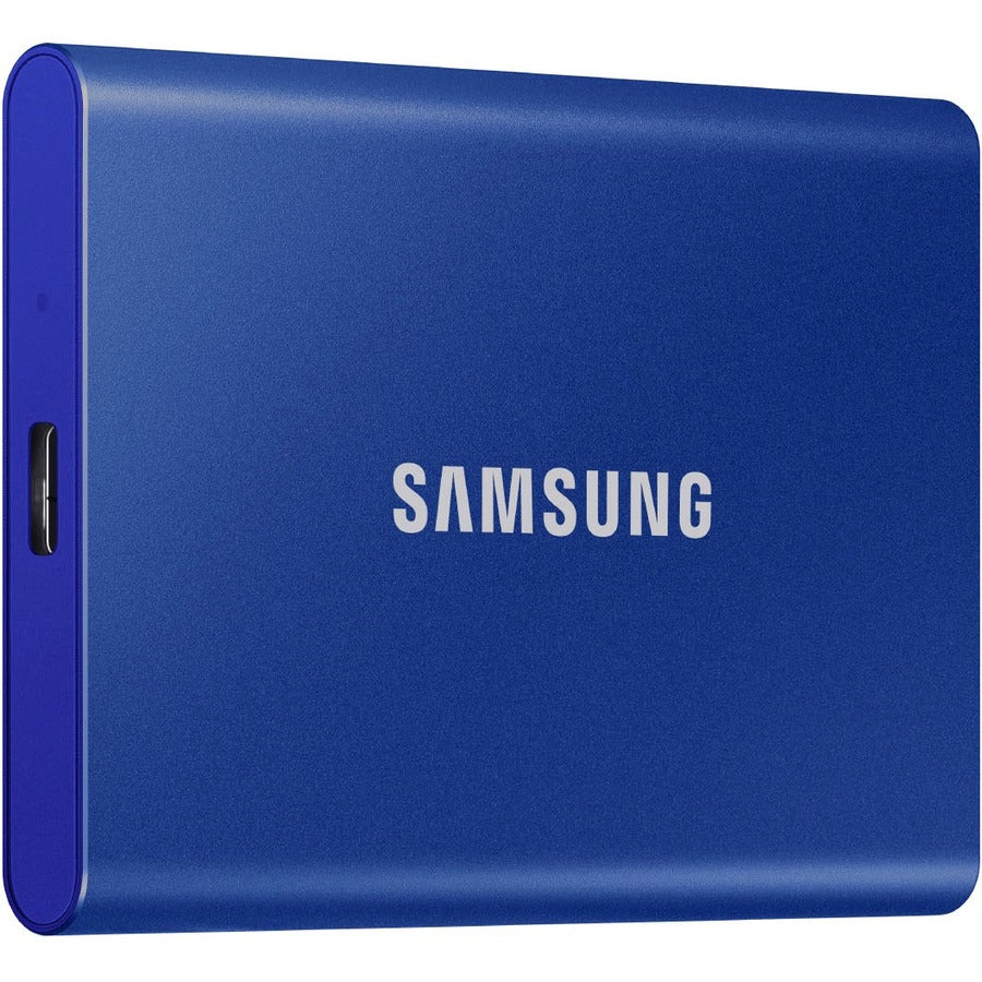 Disque SSD portable Samsung T7 MU-PC2T0R/WW 1 To - Externe - PCI Express NVMe - Bleu indigo MU-PC1T0H/AM