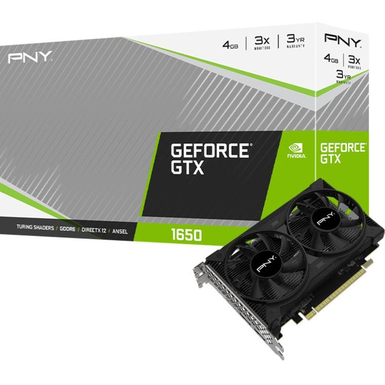 PNY NVIDIA GeForce GTX 1650 Graphic Card - 4 GB GDDR6 VCG16504D6DFPPB1