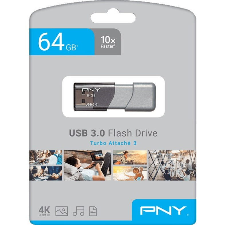 PNY 64GB USB 3.0 Flash Drive P-FD64GTBOP-GE